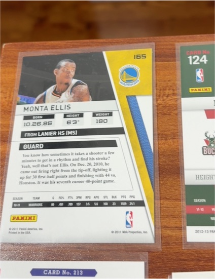 2011 Panini #165 Monta Ellis — front