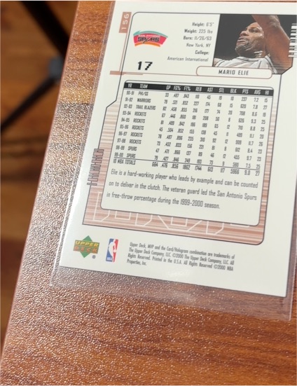 2000-01 Upper Deck MVP #156 Mario Elie — front