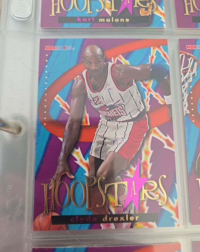 1995-96 NBA Hoops Hoopstars #HS4 Clyde Drexler — front