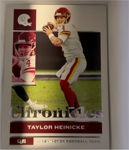 2021 Panini Chronicles #95 Taylor Heinicke — front