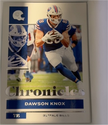 2021 Panini Chronicles #11 Dawson Knox — front