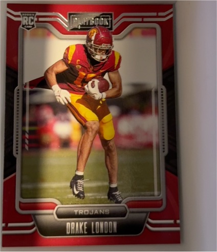 2022 Panini Chronicles Draft Picks Playbook #11 Drake London — front