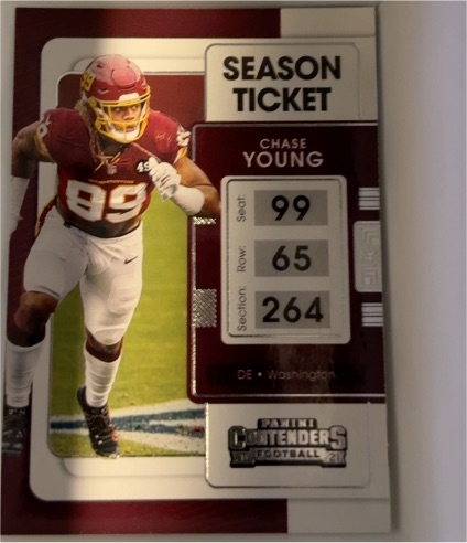 2021 Panini Contenders Season Ticket #100 Chase Young — front