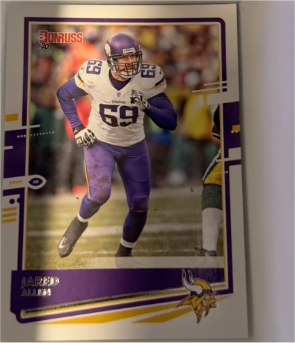 2020 Donruss #166 Jared Allen Minnesota Vikings — front