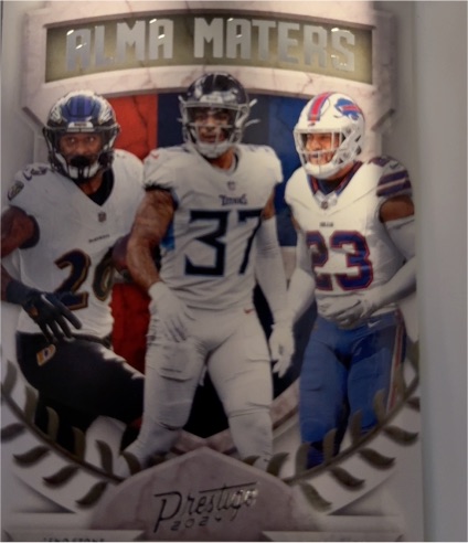 2024 Panini Prestige Alma Maters #24 Chase Brown/Devon Witherspoon/Tommy DeVito — front