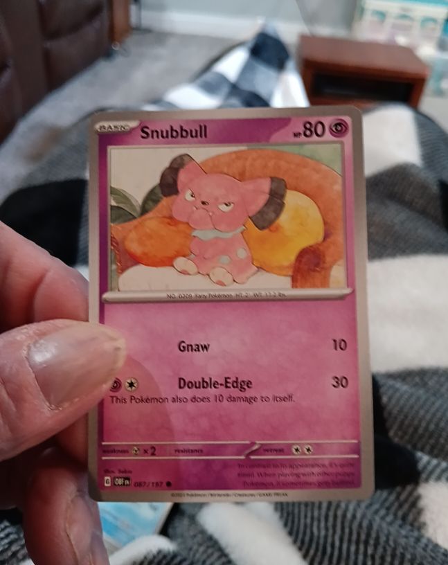 2023 Pokemon Scarlet & Violet Obsidian Flames #087 Snubbull — front
