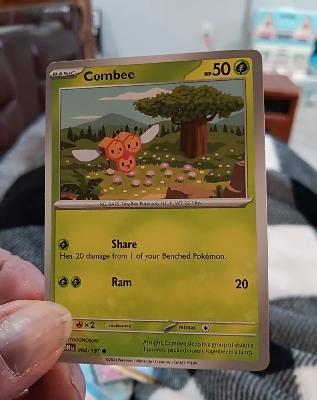 2023 Pokemon Obsidian Flames #008 Combee — front