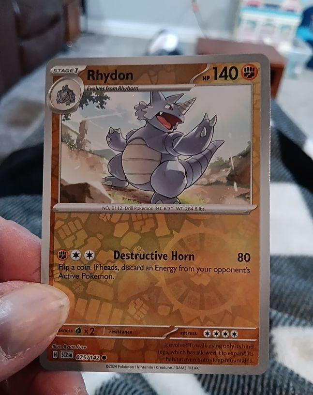 2024 Pokémon Scarlet & Violet Stellar Crown #75 Rhydon — front