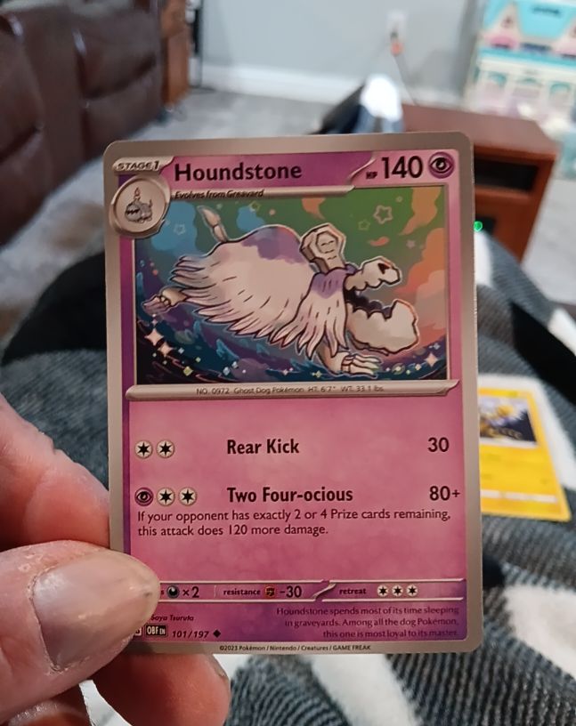 2023 Pokémon Scarlet & Violet Obsidian Flames #101 Houndstone — front