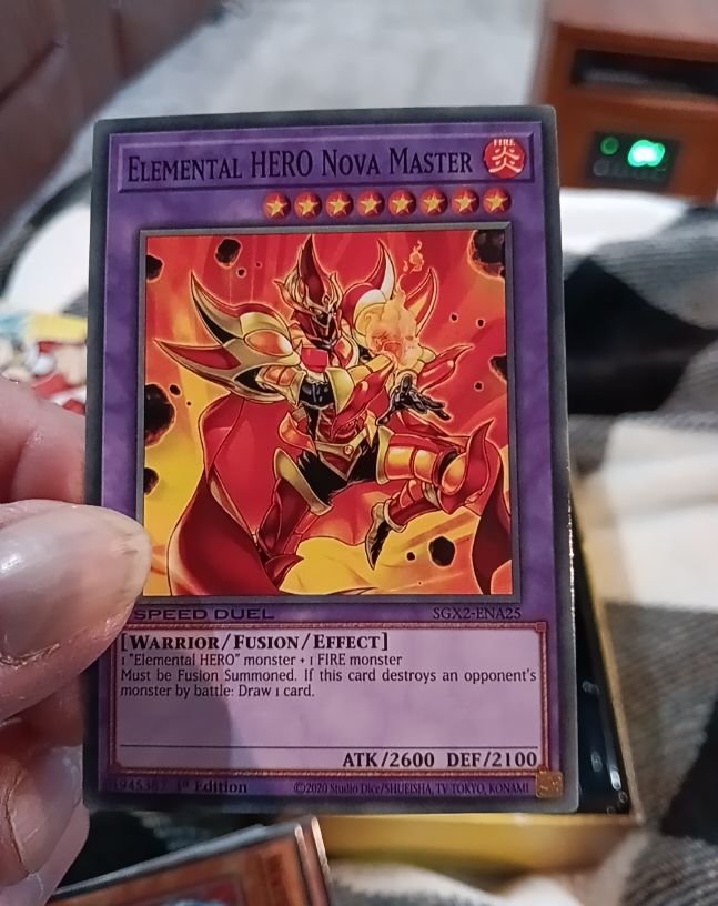 2020 Yu-Gi-Oh! SGX2-ENA25 Elemental HERO Nova Master — front