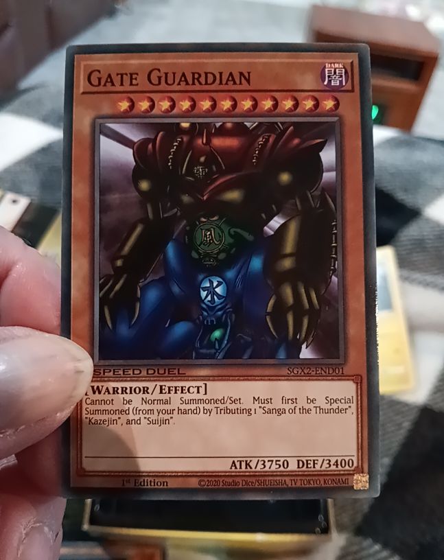 2020 Yu-Gi-Oh! SGX2-END01 Gate Guardian — front