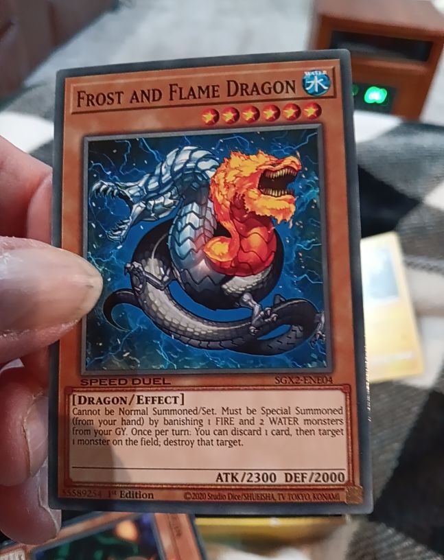 2020 Yu-Gi-Oh! Speed Duel GX Midterm Paradox #SGX2-ENE04 Frost and Flame Dragon — front