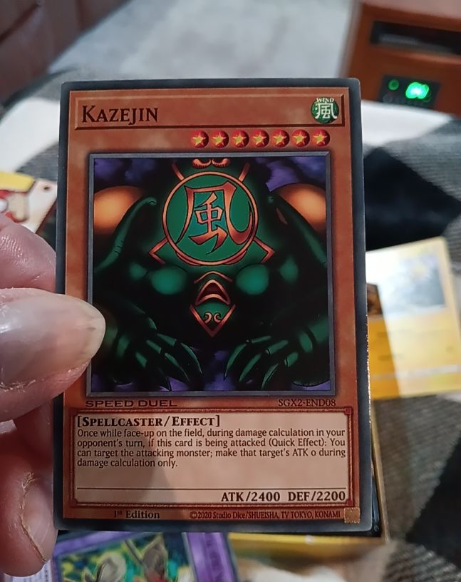 2020 Yu-Gi-Oh! SGX2-END08 Kazejin — front