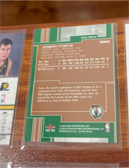 2002 Fleer Ultra #100 Joseph Forte — front