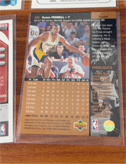 1995-96 Upper Deck Electric Court #260 Duane Ferrell — front