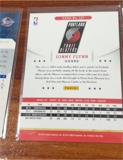 2011-12 Panini #127 Jonny Flynn — front