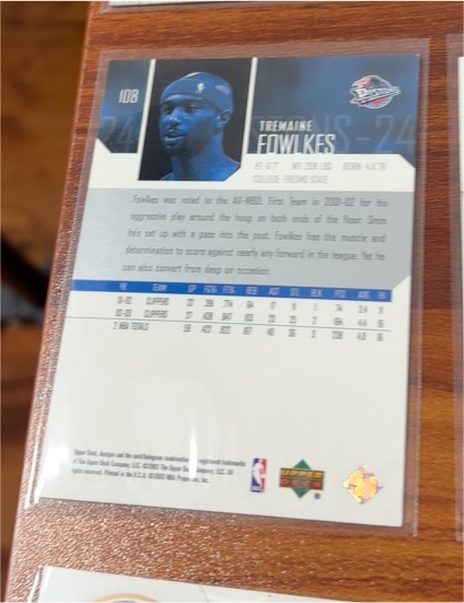 2001 Upper Deck #108 Tremaine Fowlkes — front