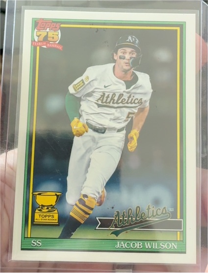 2026 Topps Series 1 1991 Topps #T91-77 Jacob Wilson Athletics Rookie Cup — front
