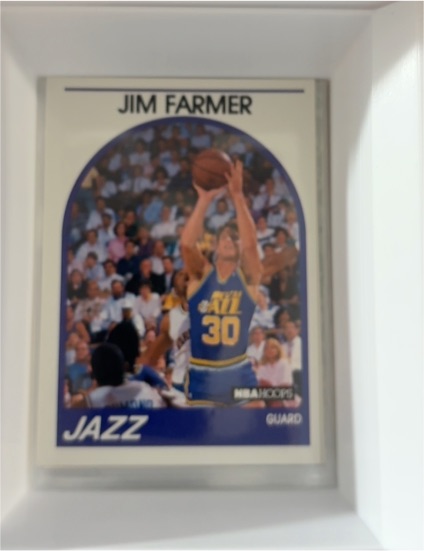 1989-90 NBA Hoops #227 Jim Farmer Utah Jazz — front