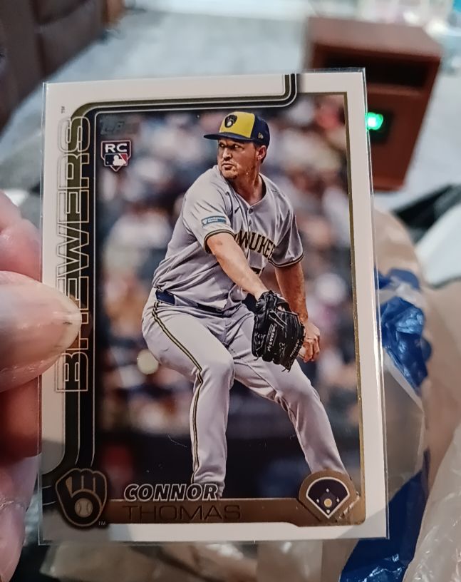 2025 Topps Update #US63 Connor Thomas Rookie Milwaukee Brewers — front