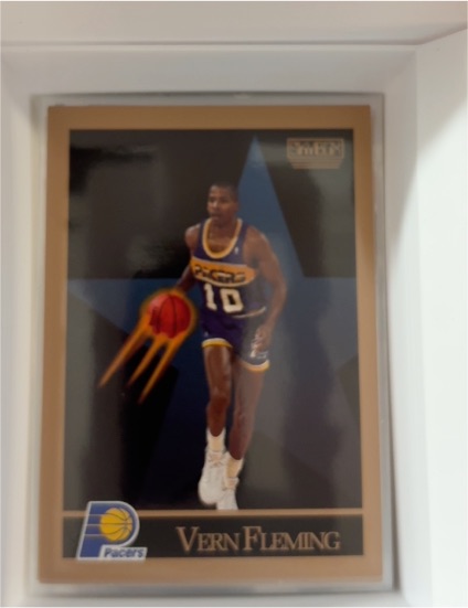 1990-91 SkyBox #114 Vern Fleming Indiana Pacers — front