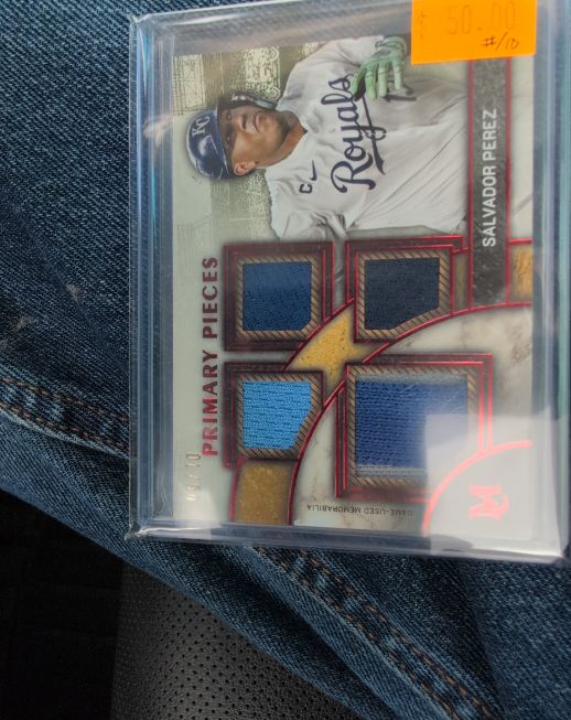 2025 Topps Museum Collection Salvador Perez Primary Pieces Quad Relic #SPPQ-SP — front