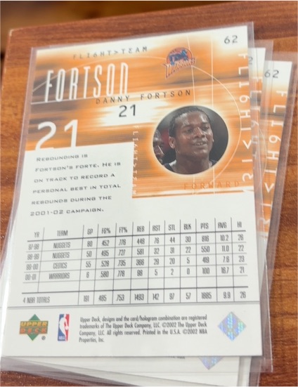 2001-02 Upper Deck Flight Team #62 Danny Fortson — front