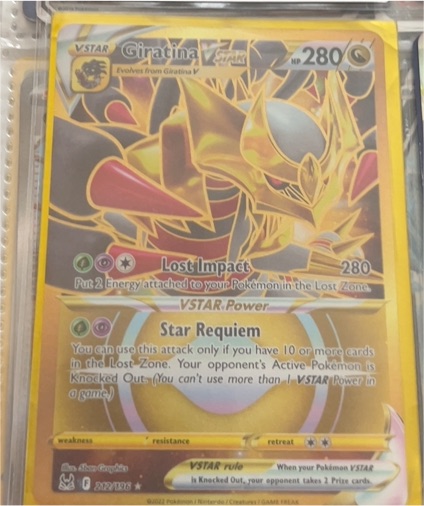 2022 Pokémon Lost Origin #212 Giratina VSTAR — front