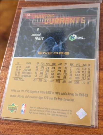 1999-00 Upper Deck Encore Electric Currents #EC5 Michael Finley — front
