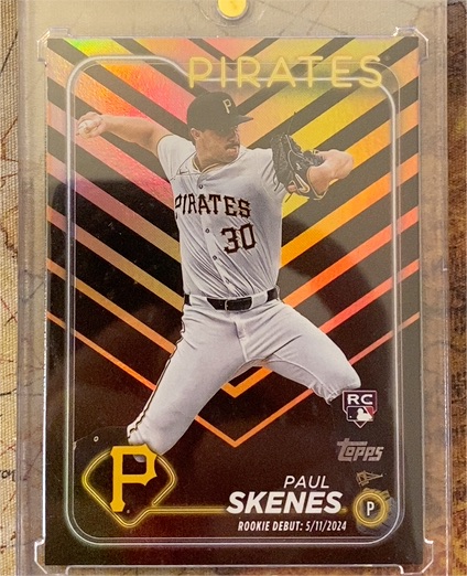 2024 Topps Update #US100 Paul Skenes Rookie Debut Pittsburgh Pirates RC — front