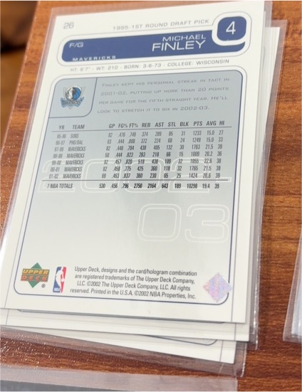 2002 Upper Deck #26 Michael Finley — front