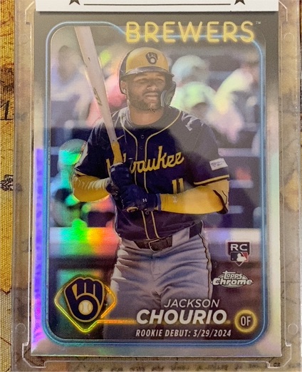 2024 Topps Chrome Update #USC30 Jackson Chourio Rookie Debut — front