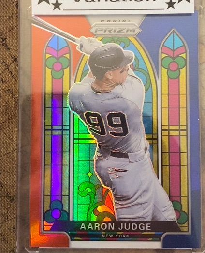 2021 Panini Prizm Stained Glass #SG-5 Aaron Judge — front