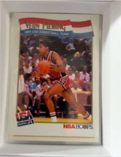 1991 NBA Hoops #558 Vern Fleming 1984 USA Basketball Team — front