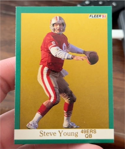 1991 Fleer #367 Steve Young — front
