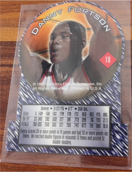 1997 Collector's Edge Edge Impulse Die-Cut #10 Danny Fortson — front