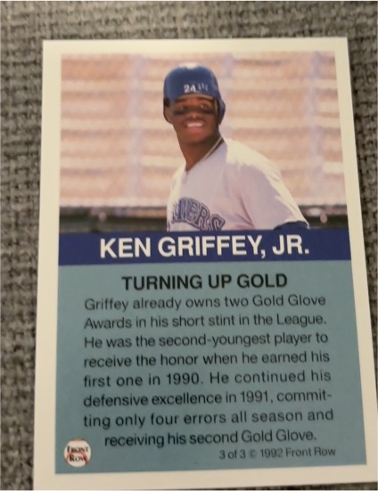 1992 Front Row #3 Ken Griffey Jr. — front