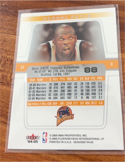 2004-05 Fleer #88 Adonal Foyle — front