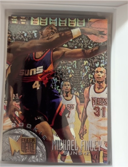 1995-96 Fleer Metal #180 Michael Finley Rookie Phoenix Suns — front