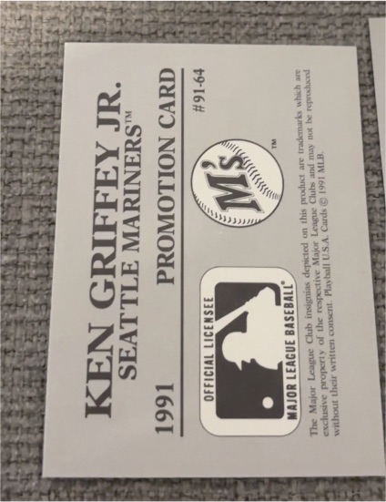 1991 Playball U.S.A. #91-64 Ken Griffey Jr. Seattle Mariners Promotion Card — front