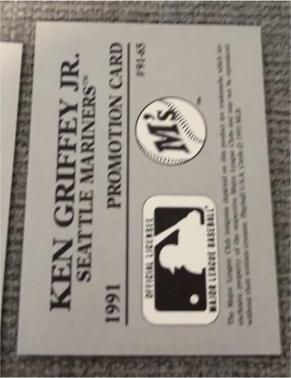 1991 Playball U.S.A. #91-45 Ken Griffey Jr. Seattle Mariners Promotion Card — front
