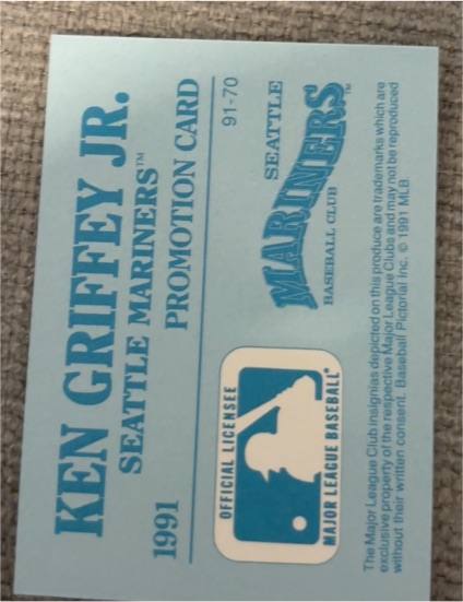 1991 Playball U.S.A. #91-70 Ken Griffey Jr. — front
