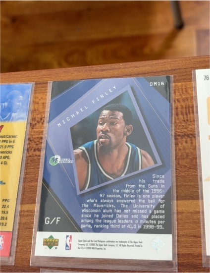 1996 Upper Deck Michael Finley #DM16 — front