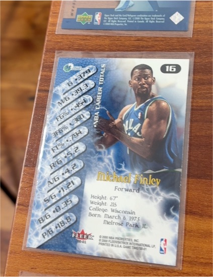 2000-01 Fleer Game Time #16 Michael Finley — front