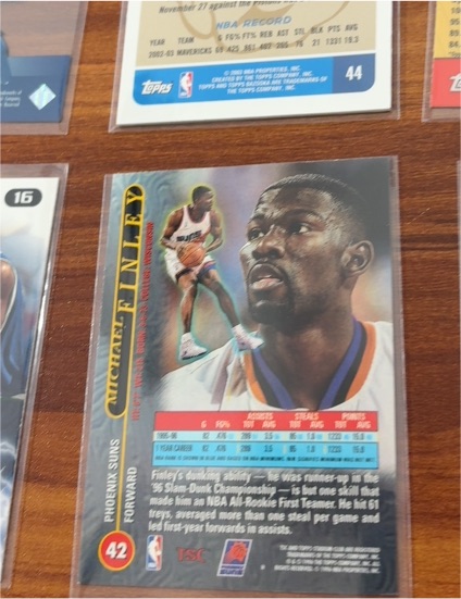 1995-96 Topps #42 Michael Finley — front