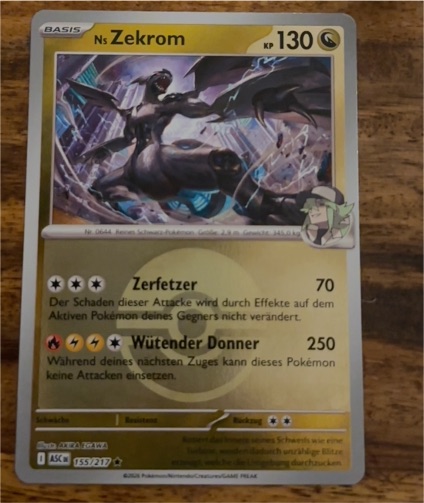 2022 Pokémon ME: Ascended Heroes #155 N's Zekrom — front