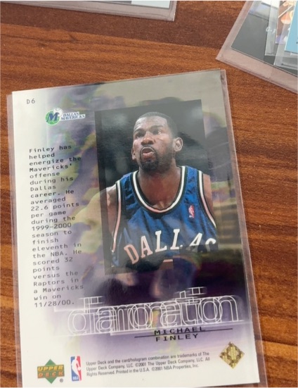 2000-01 Upper Deck Black Diamond Diamonation #D6 Michael Finley — front