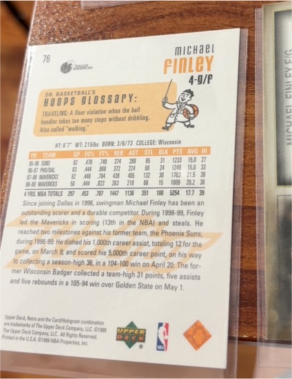 1999 Upper Deck Retro #76 Michael Finley — front