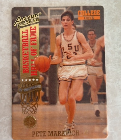 1993 Action Packed College Days Basketball Hall of Fame #75 Pete Maravich — front