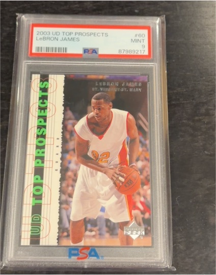 2003 Upper Deck Top Prospects #60 LeBron James — front
